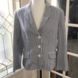 Sandro Paris 100% Cotton Seersucker Jacket